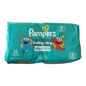 Pampers - Baby-Dry Diapers (Size 1, 44 ct) - Leakproof Baby Care